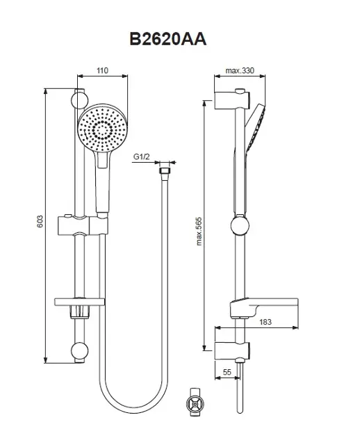 Ideal Standard - Idealrain Evo Jet - Kézi zuhanyfej - B2620AA – 2. kép