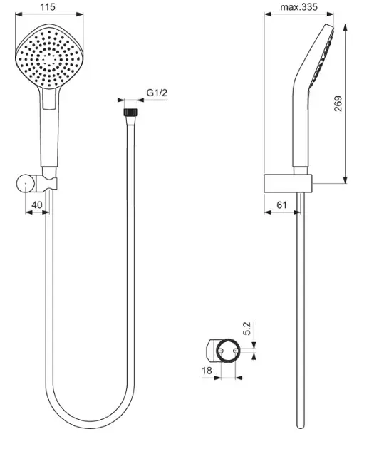 Ideal Standard - IdealRain Evo - Kézi zuhanyfej - B2405AA – 2. kép