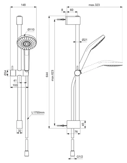 Ideal Standard - IdealRain Evo - Kézi zuhanyfej - BE419AA – 2. kép