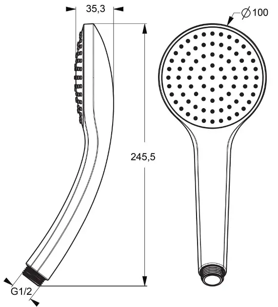 Ideal Standard - Idealrain - Kézi zuhanyfej - B9402AA – 2. kép