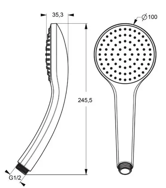 Ideal Standard - Idealrain - Kézi zuhanyfej - B9402XG – 2. kép