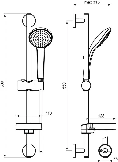 Ideal Standard - Idealrain - Kézi zuhanyfej - B9412AA – 2. kép