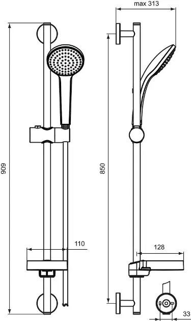 Ideal Standard - Idealrain - Kézi zuhanyfej - B9414AA – 2. kép