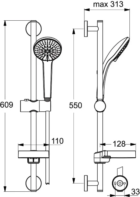 Ideal Standard - Idealrain - Kézi zuhanyfej - B9415AA – 2. kép