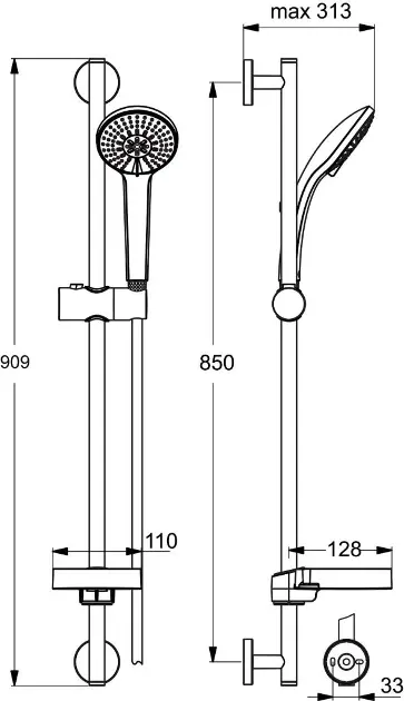 Ideal Standard - Idealrain - Kézi zuhanyfej - B9417AA – 2. kép