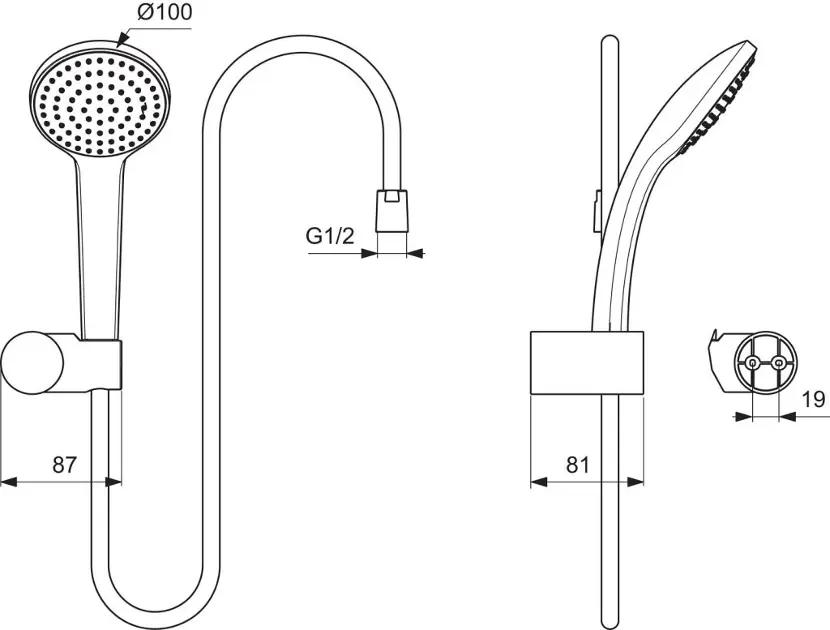 Ideal Standard - Idealrain - Kézi zuhanyfej - B9451AA – 2. kép