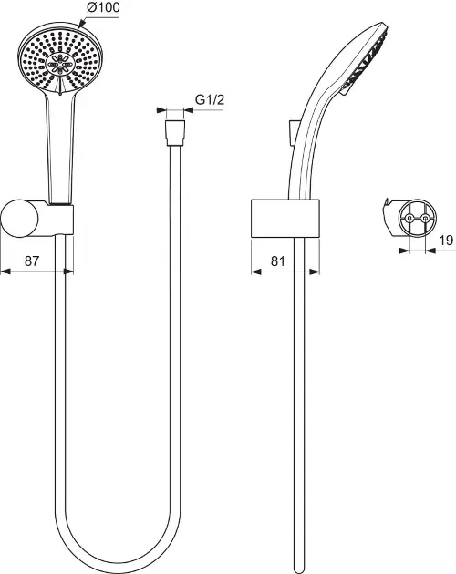 Ideal Standard - Idealrain - Kézi zuhanyfej - B9452AA – 2. kép