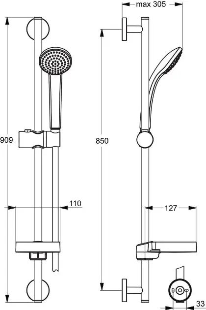 Ideal Standard - Idealrain - Kézi zuhanyfej - B9502AA – 2. kép