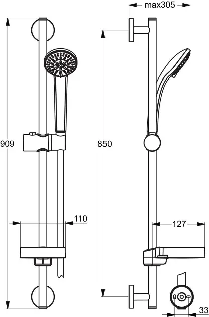 Ideal Standard - Idealrain - Kézi zuhanyfej - B9504AA – 2. kép