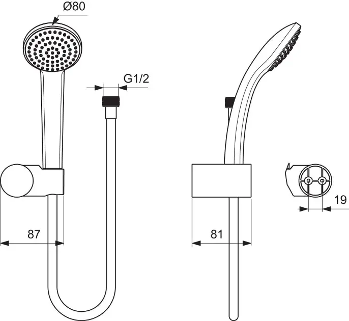 Ideal Standard - Idealrain - Kézi zuhanyfej - B9506AA – 2. kép