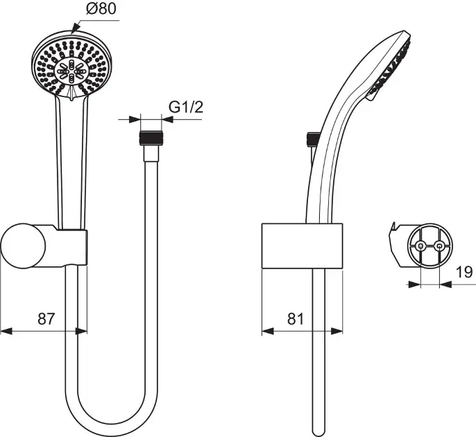 Ideal Standard - Idealrain - Kézi zuhanyfej - B9507AA – 2. kép