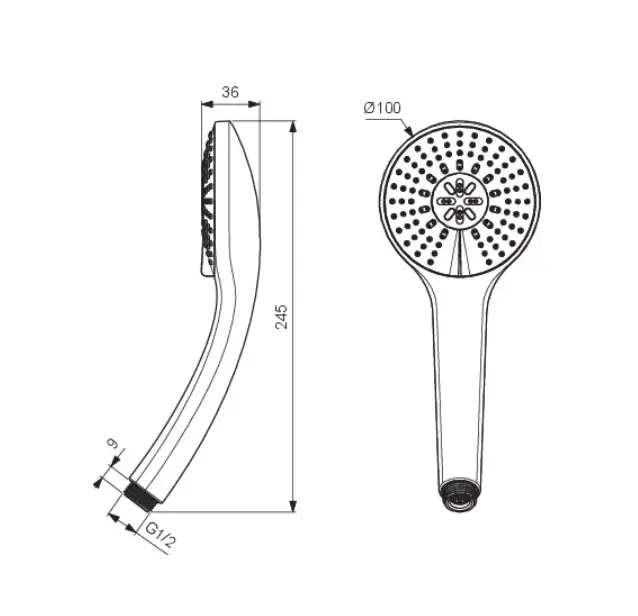 Ideal Standard - Idealrain - Kézi zuhanyfej - BD903AA – 2. kép