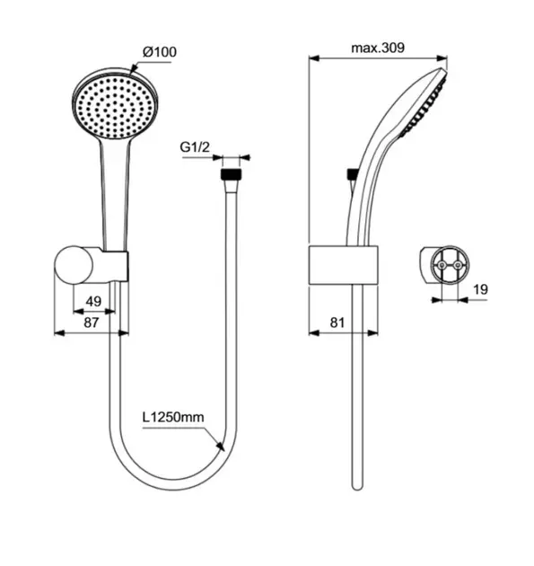 Ideal Standard - Idealrain - Kézi zuhanyfej - BD985AA – 2. kép