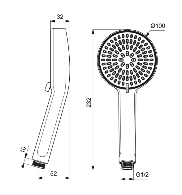 Ideal Standard - Idealrain - Kézi zuhanyfej - BE217AA – 2. kép
