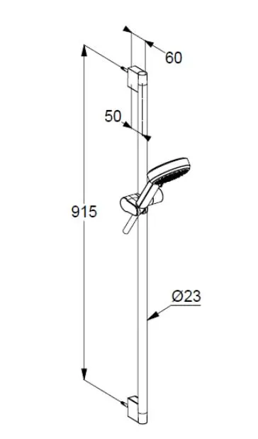 Kludi - Dive - Kézi zuhanyfej - 6893005-00 – 2. kép