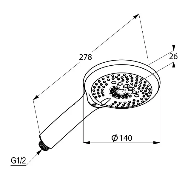 Kludi - Freshline - Kézi zuhanyfej - 6790005-00 – 2. kép