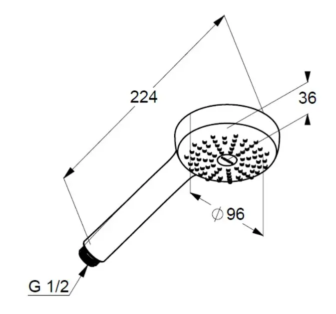 Kludi - Logo - Kézi zuhanyfej - 6810005-00WR9 – 2. kép