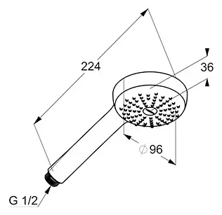 Kludi - Logo - Kézi zuhanyfej - 6810005R-00 – 2. kép