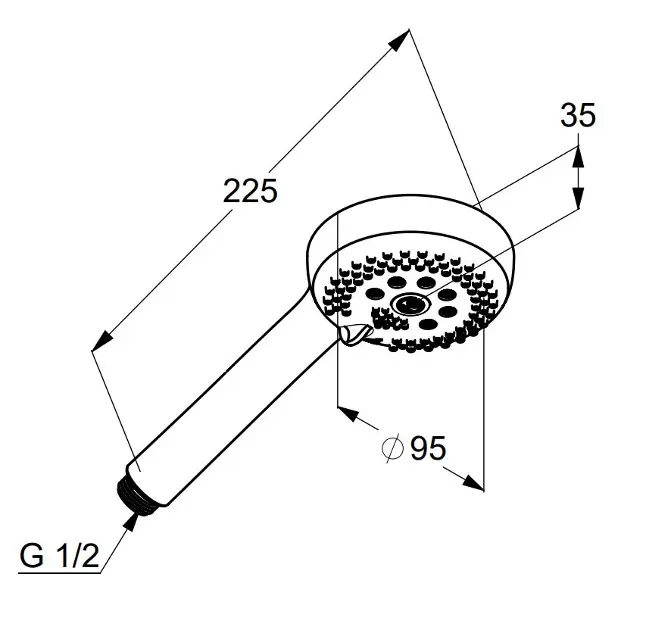 Kludi - Logo - Kézi zuhanyfej - 6830039-00 – 2. kép