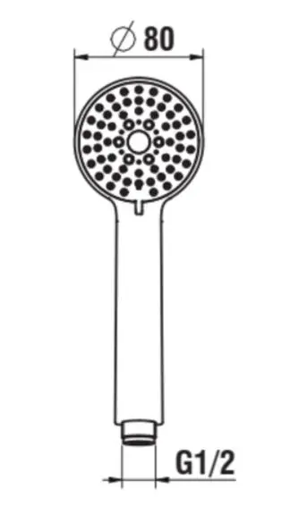 Laufen - Shower fittings - Kézi zuhanyfej - H3619850823311 – 2. kép
