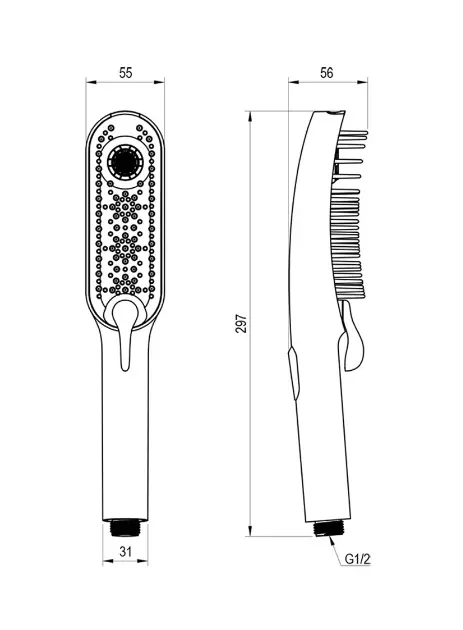 Ravak - Kézi zuhanyfej - X07P1478 – 2. kép