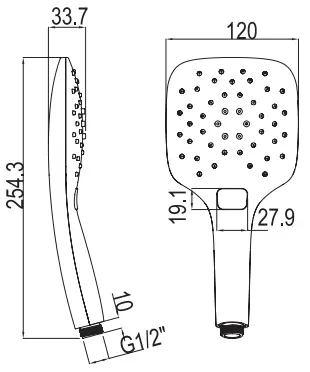Ravak - Showers - Kézi zuhanyfej - X07P349 – 2. kép