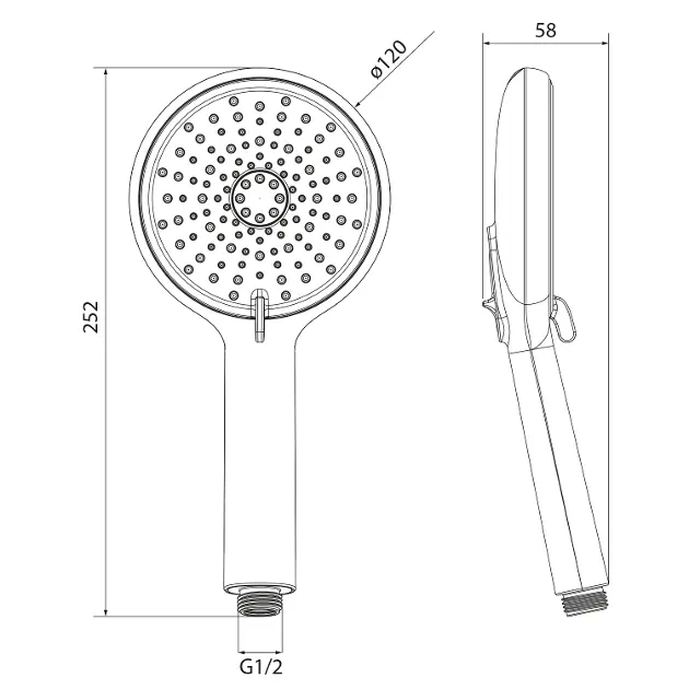 Sapho - Showers - Kézi zuhanyfej - 1204-51B – 2. kép