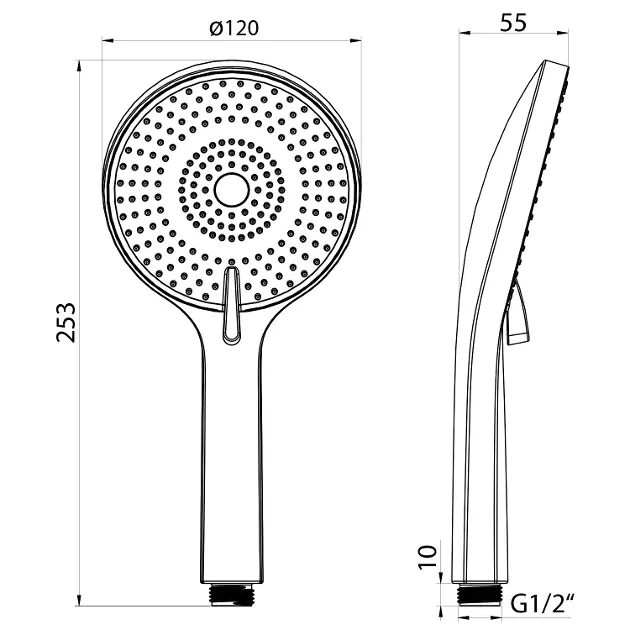 Sapho - Showers - Kézi zuhanyfej - SK879B – 2. kép