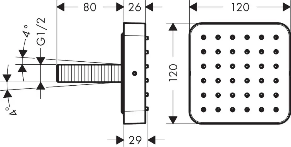 Axor - Citterio E - Oldalzuhany - 36822000 – 2. kép