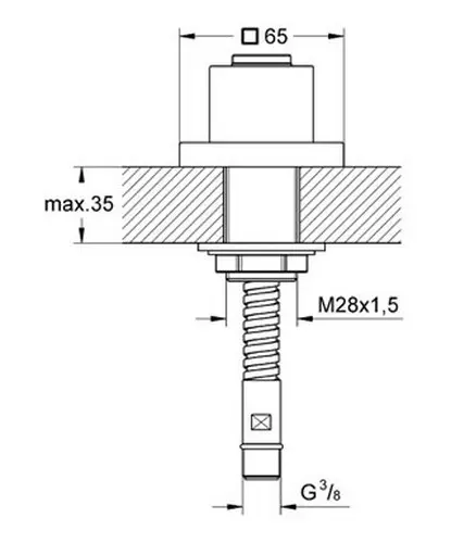 Grohe - Leadthrough for shower hoses - Tömlőátvezető - 27531000 – 2. kép