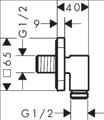 Hansgrohe - FixFit Fine Q - Zuhany kifolyó könyök - 28884000 – 2. kép