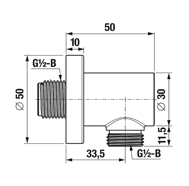 Jika - Mio Style - Zuhany kifolyó könyök - H3632F07161501 – 2. kép