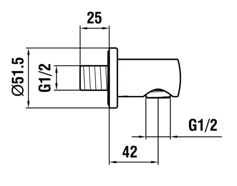 Laufen - Shower fittings - Zuhany kifolyó könyök - HF504776428000 – 2. kép