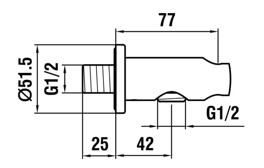 Laufen - Shower fittings - Zuhany kifolyó könyök - HF504778428000 – 2. kép