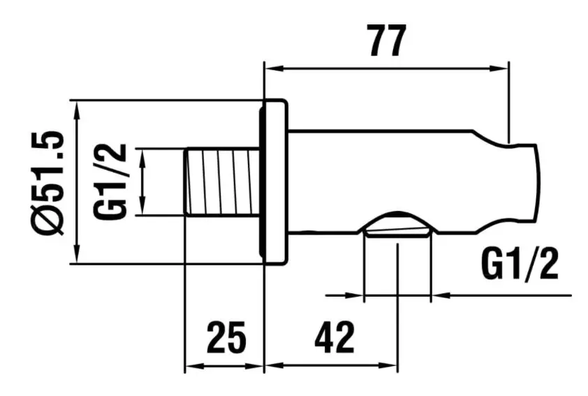 Laufen - Shower fittings - Zuhany kifolyó könyök - HF504778463000 – 2. kép