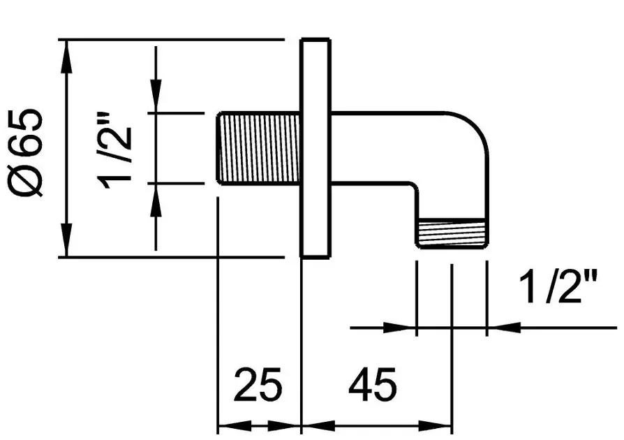 Laufen - Shower fittings - Zuhany kifolyó könyök - HF960227100001 – 2. kép