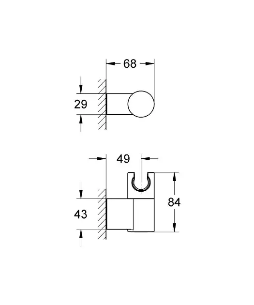 Grohe - Rainshower - Zuhanyfej tartó - 27055000 – 2. kép
