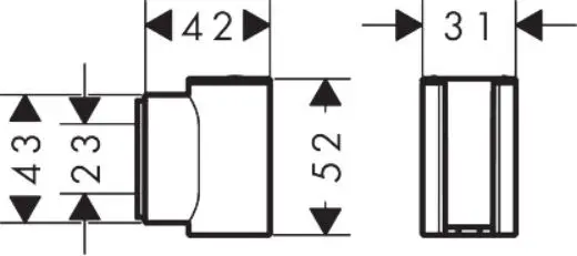 Hansgrohe - Porter Fine - Zuhanyfej tartó - 28885340 – 2. kép