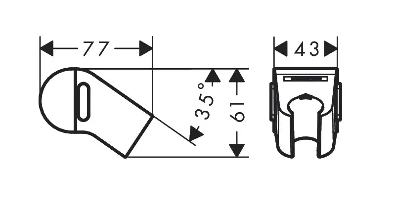 Hansgrohe - WallStoris - Zuhanyfej tartó - 27917700 – 2. kép