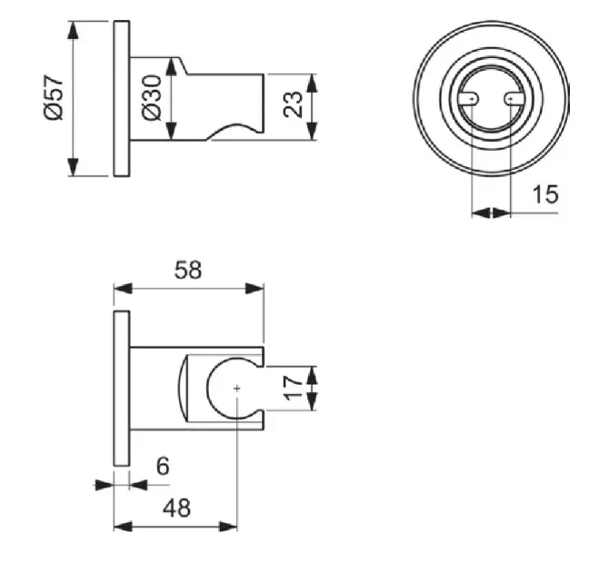 Ideal Standard - ALU+ - Zuhanyfej tartó - BC806RO – 2. kép