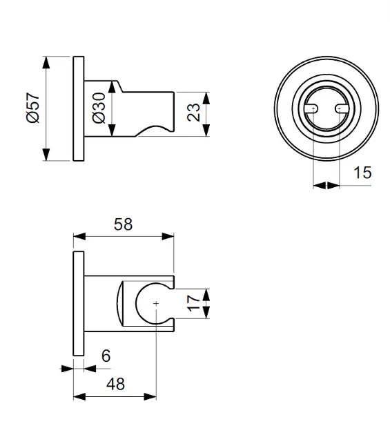 Ideal Standard - ALU+ - Zuhanyfej tartó - BC806XG – 2. kép