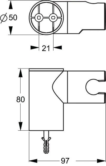 Ideal Standard - Idealrain - Zuhanyfej tartó - B9468AA – 2. kép