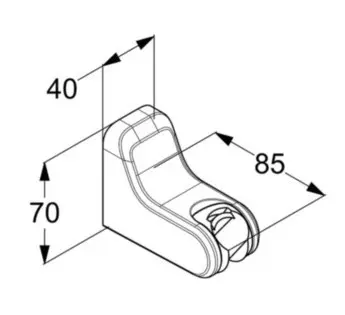 Kludi - Freshline - Zuhanyfej tartó - 6455205-00 – 2. kép