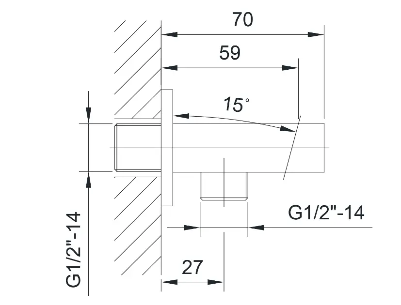Sapho - Jumper - Zuhanyfej tartó - JM540 – 2. kép