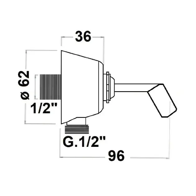 Sapho - Showers - Zuhanyfej tartó - SUP4B – 2. kép