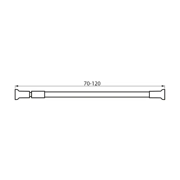 Aqualine - Equipment and accessories - Zuhanyfüggöny rúd - TC120 – 2. kép