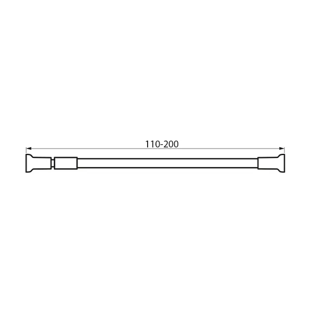 Aqualine - Equipment and accessories - Zuhanyfüggöny rúd - TC200 – 2. kép
