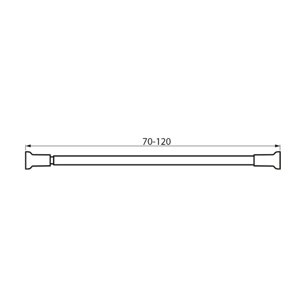 Aqualine - Equipment and accessories - Zuhanyfüggöny rúd - TZ120 – 2. kép