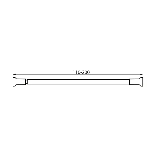 Aqualine - Equipment and accessories - Zuhanyfüggöny rúd - TZ200 – 2. kép