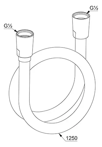 Kludi - Zuhanycső - 61071N5-00 – 2. kép